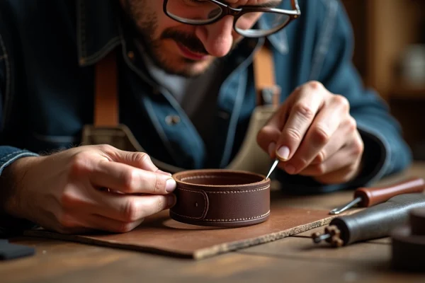 L’artisanat derrière un bracelet homme en cuir de luxe : un héritage de savoir-faire