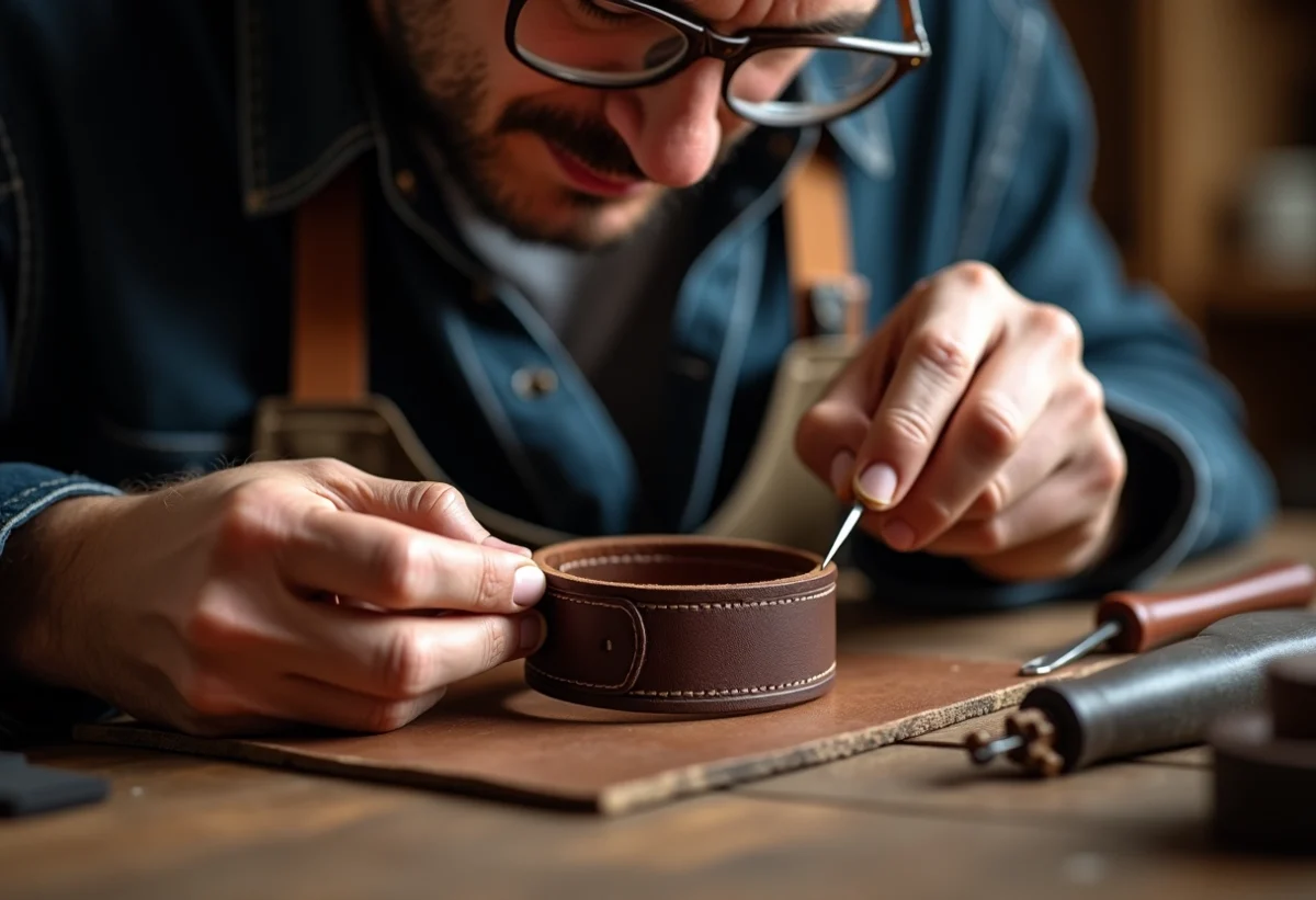 L’artisanat derrière un bracelet homme en cuir de luxe : un héritage de savoir-faire